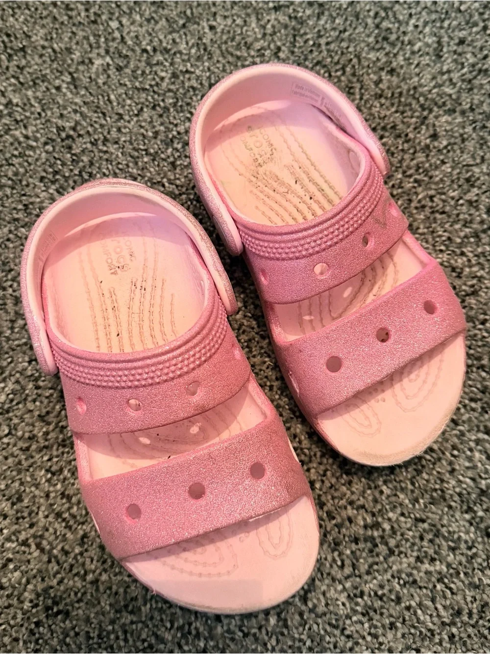 CROCS glittery pink